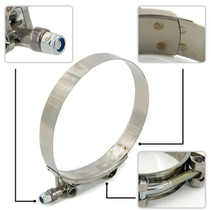 1 Pc 2.0" 2.25" 2.5" 2.75" 3.0" 3.25" 3.5" 4.0" T-Bolt Exhaust Clamp Intake Turbo Exhaust Intercooler Silicone Coupler
