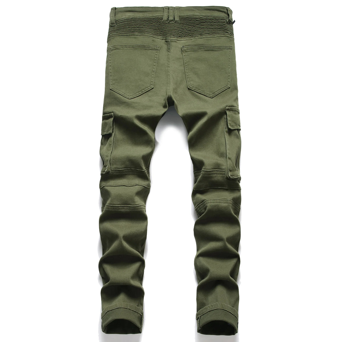 2022 New Fashion Mens Biker Jeans Punk Style Men Cargo Denim Pants  Zipper Pocket Motorcycle Jeans Male Pantalones Hombre
