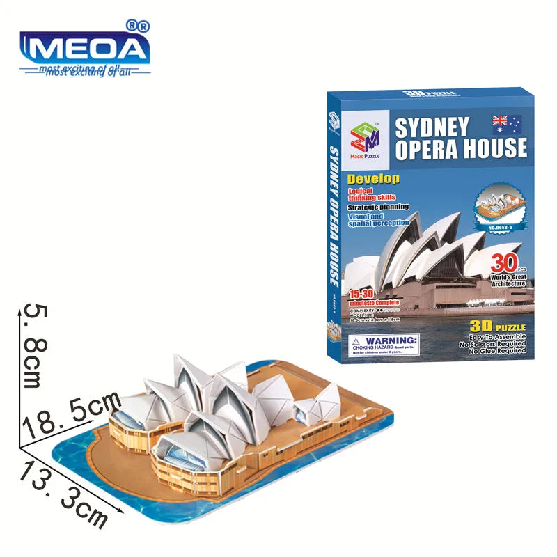40 Style World Famous Architecture Building 3D Puzzle Model Construction 3D Jigsaw Puzzle Toys For Kids Christmas Gift