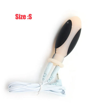 Electro Shock Anal Vaginal Plug Jump Egg Dildo Butt Plug Stimulator E-Stim Prostate Massager Electricity Accessory BDSM Sex Toy