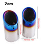 DSYCAR 1Pair Chrome Plating Stainless Steel Car Exhaust Muffler Tip Pipes Covers, Universal Car Accessories