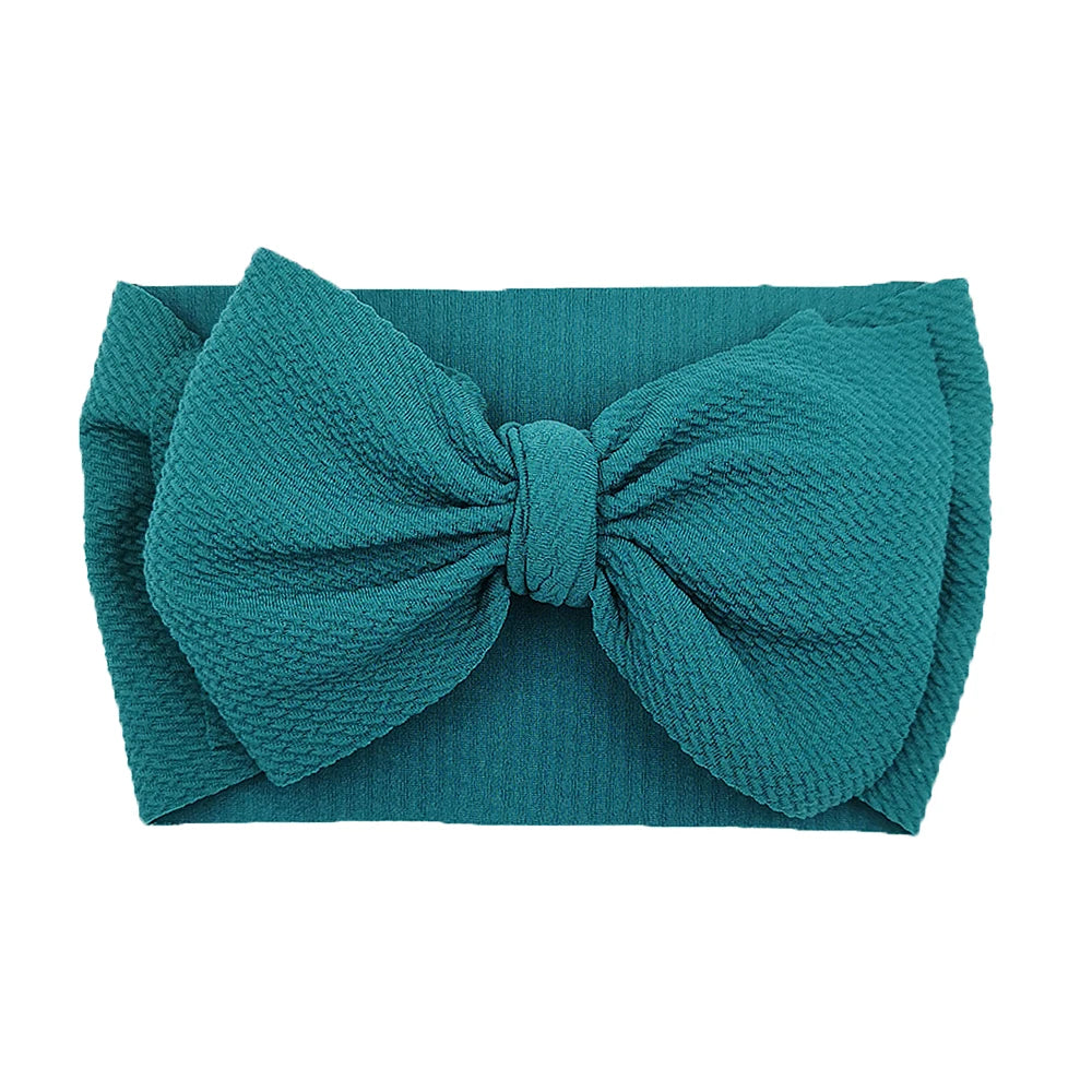 Solid Baby Headband Adjustable Big Bowknot Hair Band Oversize Turban Newborn Headwear For Baby Girls Fashion Hair Accessories