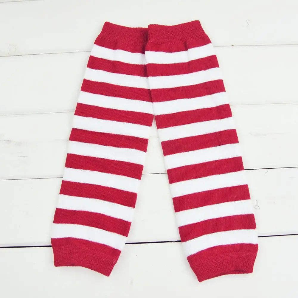 Baby Leg Warmers Girl Cotton Socks Children Rainbow Striped Crawling Knee Pads Colorful Knitted Leggings Winter Soft Sock