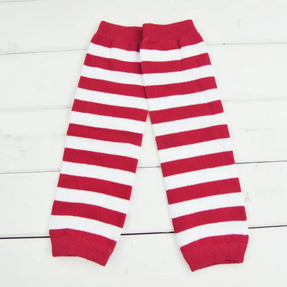 Baby Leg Warmers Girl Cotton Socks Children Rainbow Striped Crawling Knee Pads Colorful Knitted Leggings Winter Soft Sock
