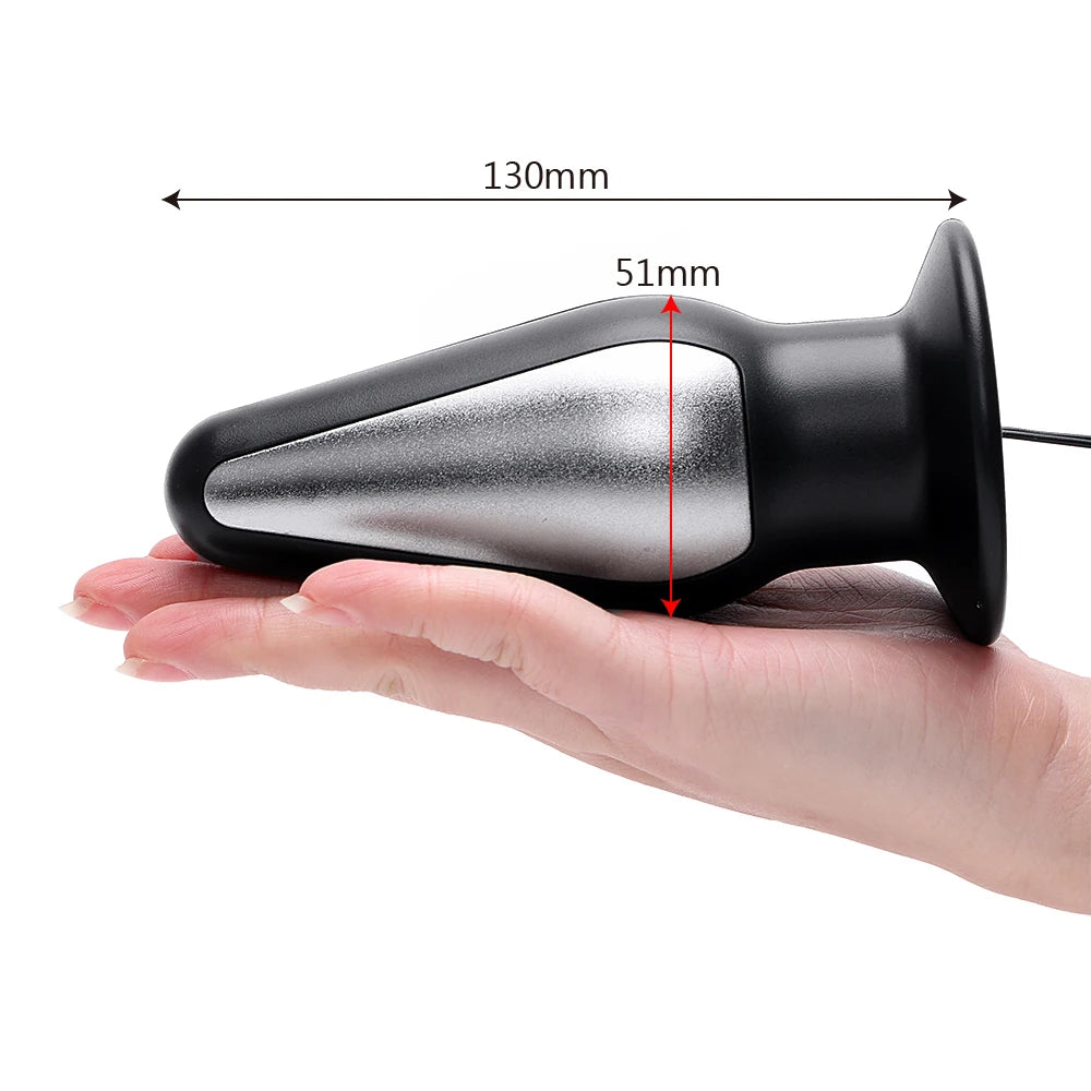 Electro Shock Anal Vaginal Plug Jump Egg Dildo Butt Plug Stimulator E-Stim Prostate Massager Electricity Accessory BDSM Sex Toy