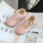 Spring Autumn Kids Shoes T Strap Leather Shoes For Girls Boys Non-slip Toddlers Mary Janes Baby Children Buckle Strap Flats