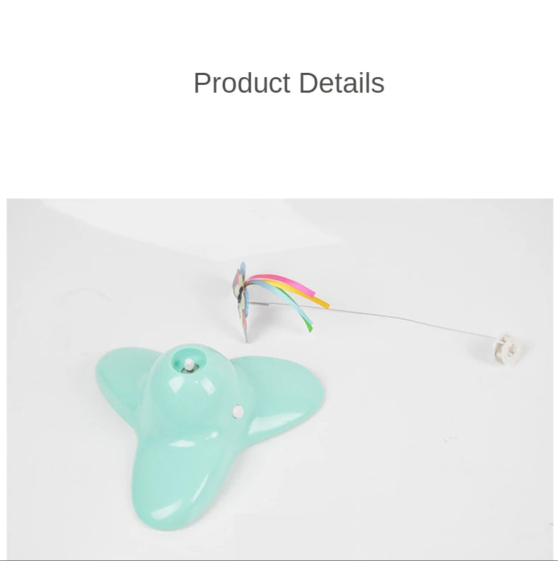 Electric Automatic Rotating Cat Toy Colorful Fluttering Butterfly Shape Funny Kitten Puppy Interactive Playing Toys Accessories