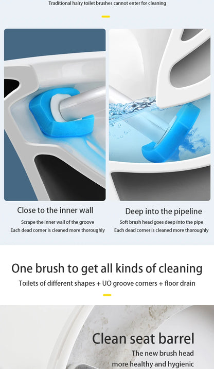 Disposable Toilet Brush Without Dead Angle Cleaning Tools Household Long Handle Cleaner Brush Bathroom Accessories For Toilet