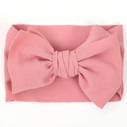 Solid Baby Headband Adjustable Big Bowknot Hair Band Oversize Turban Newborn Headwear For Baby Girls Fashion Hair Accessories