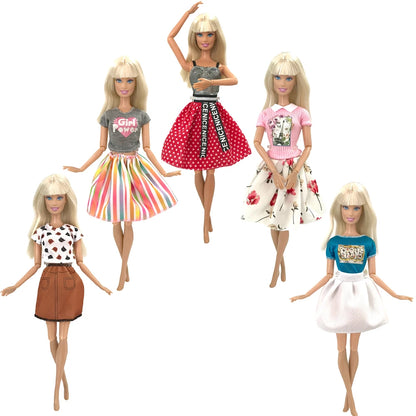 NK 1/6 Doll Princess Dress For 11.5 Inch Doll Clothes For 29CM Dolls Accessories Fashion Outfits Wear Casual Dress Gift Toy JJ