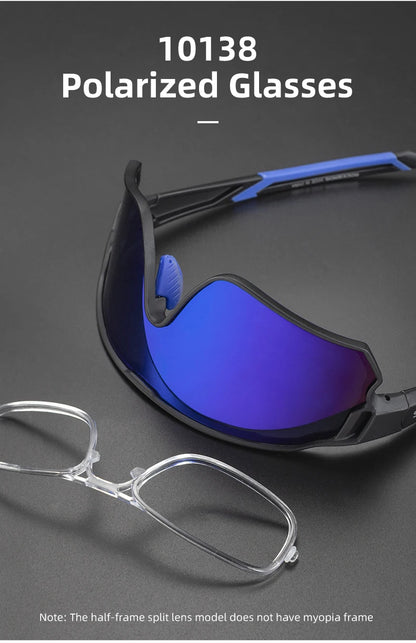 ROCKBROS Polarized Cycling Glasses Bike Polarized Glasses Outdoor Sports MTB Bicycle Sunglasses Goggles Eyewear Myopia Frame
