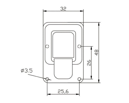 KAK Cabinet Boxes Spring Loaded Latch Catch Toggle Hasp Mild Steel Hasp For Sliding Door Simple Window Hardware Tool Box Lock