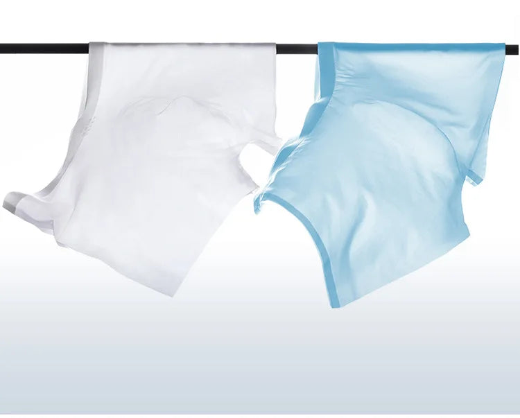 1pc Mens Boxers Shorts Ice Silk Men Panties Seamless Sexy Underwear Man Underpants Panties Male Antibacterial Breathable Briefs