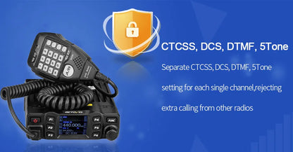 Retevis RT95 Mobile Ham Radio Two-way Car Radio VHF UHF Dual Band Mobile Radio Station Transceiver Base Station for Camping