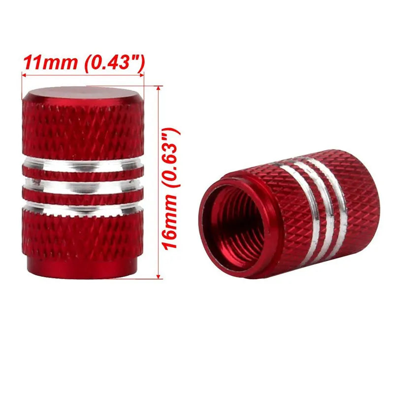 4Pcs/Lot Tire Stem Valve Caps Aluminium Car Dustproof Caps Tire Wheel Stem Air Valve Caps