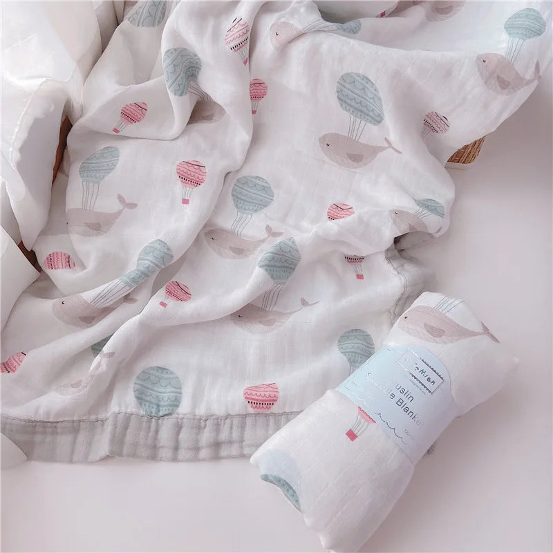 Baby Swaddle Wrap Cotton Muslin Blankets for Newborn Babies Accessories Infant Receiving Blanket Swaddle Soft Gauze Bath Towel