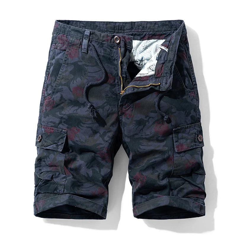 2026 Summer New Camouflage Tactical Cargo Shorts Men Khaki Jogger Military Cargo Shorts Men Cotton Casual Loose Men Shorts
