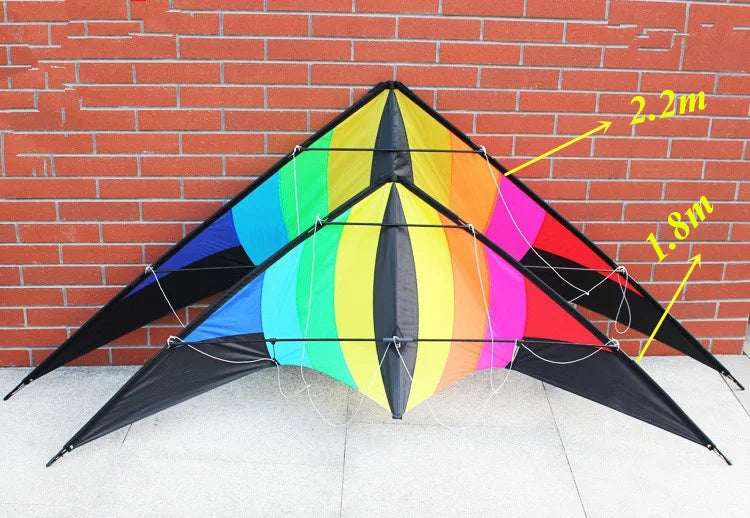 Outdoor Fun Sports 2.2m Power Dual Line Stunt Kite  With Handle And String Good  Flying