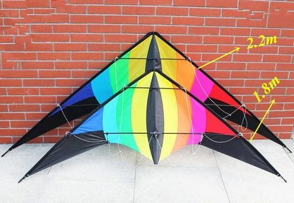 Outdoor Fun Sports 2.2m Power Dual Line Stunt Kite  With Handle And String Good  Flying
