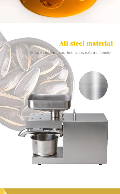 1500W 110V/220V Automatic Cold Press Oil Machine, Cold Press Machine, Sunflower Seeds Oil Extractor, Cold Press Extract