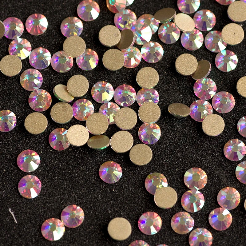 YANRUO 2058NoHF All Color SS16-SS30 Non Hot Fix Sewing Rhinestones Glass Crystal 3D Nail Art Rhinestones For Dress Clothes