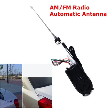 Universal Auto Car Vehicle AM FM Electric Aerial Antenna Radio Enhance Automatic Booster 5 Section Aerials Exterior