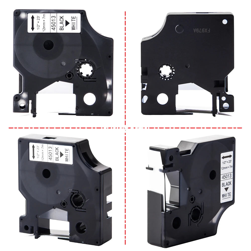 1Pcs 45013 Compatible Dymo D1 Tape 45013 45010 45018 40913 43613 6/9/12mm Label Tape for Dymo Printer LabelManager 160 280 420P