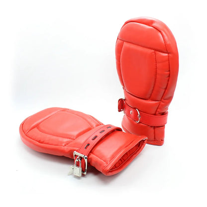 Couple Bdsm Slave Bondage Games Erotic Costume of Leather Fist Mitts Gloves with Paw Padded for Puppy Traction Flirt Accessories