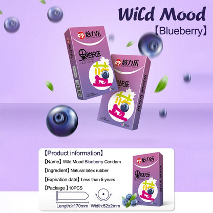 10pcs Fruit Flavor Condoms Sex Toy For Men Strawberry Blueberry Taste Penis Sleeves Ultra Thin Condom Adult reusable Sex Product
