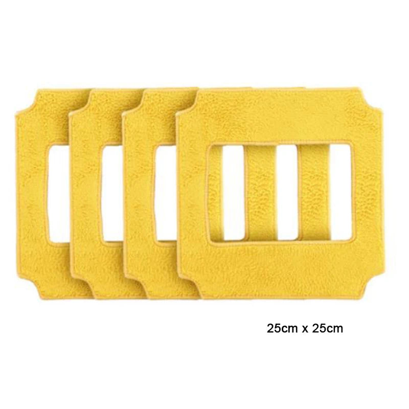4PCS Yellow Mops Clean Clothes for Robot Window Cleaner Win660/RL880/RL1188/QHC004/RL2988/RL3988/RL3325/RL1788