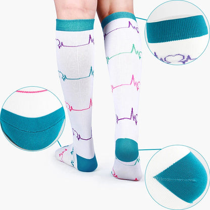 Compression Stockings Men Women Stocking Edema, Diabetes, Varicose Veins, Sport Socks Outdoor Pressure Running Compress Socks