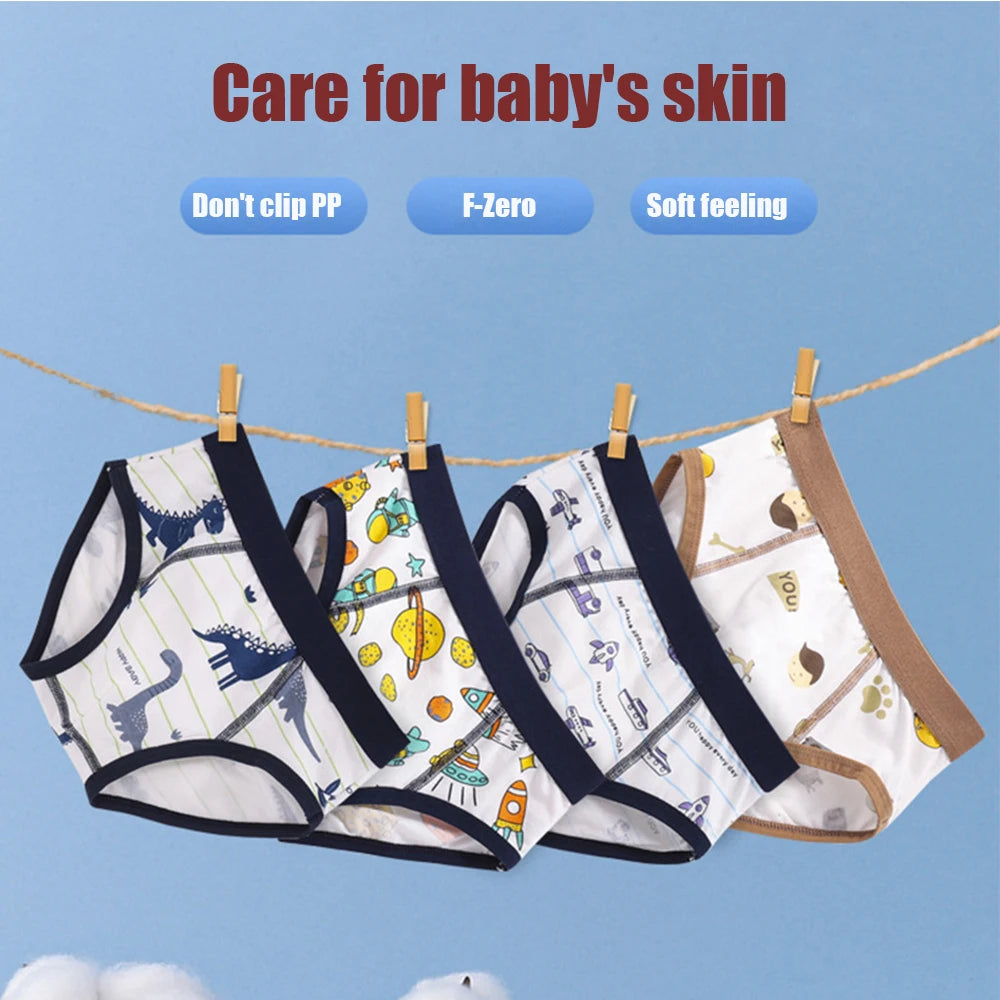 Children Boys Boxer Briefs Cotton  Underwear Small Medium Big Boys 12-15 Years Old Teenager Shorts Breathable M L XL 2XL3XL