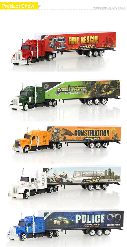 1 Pcs Sliding Alloy Truck Model Diecast Car Toy Container Oil Truck Tank Multi-color Vehicles Toys Birthday Gift for Children