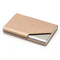 Luxury Wallet PU Leather Business ID Credit Card Holder For Women Men Fashion Brand Metal Aluminum Card Case