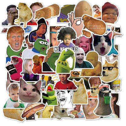 10/30/50PCS Classic Meme Stickers DIY Fridge Guitar Laptop Fridge Bike Luggage Skateboard Graffiti Sticker Decal Kid Toys Gift