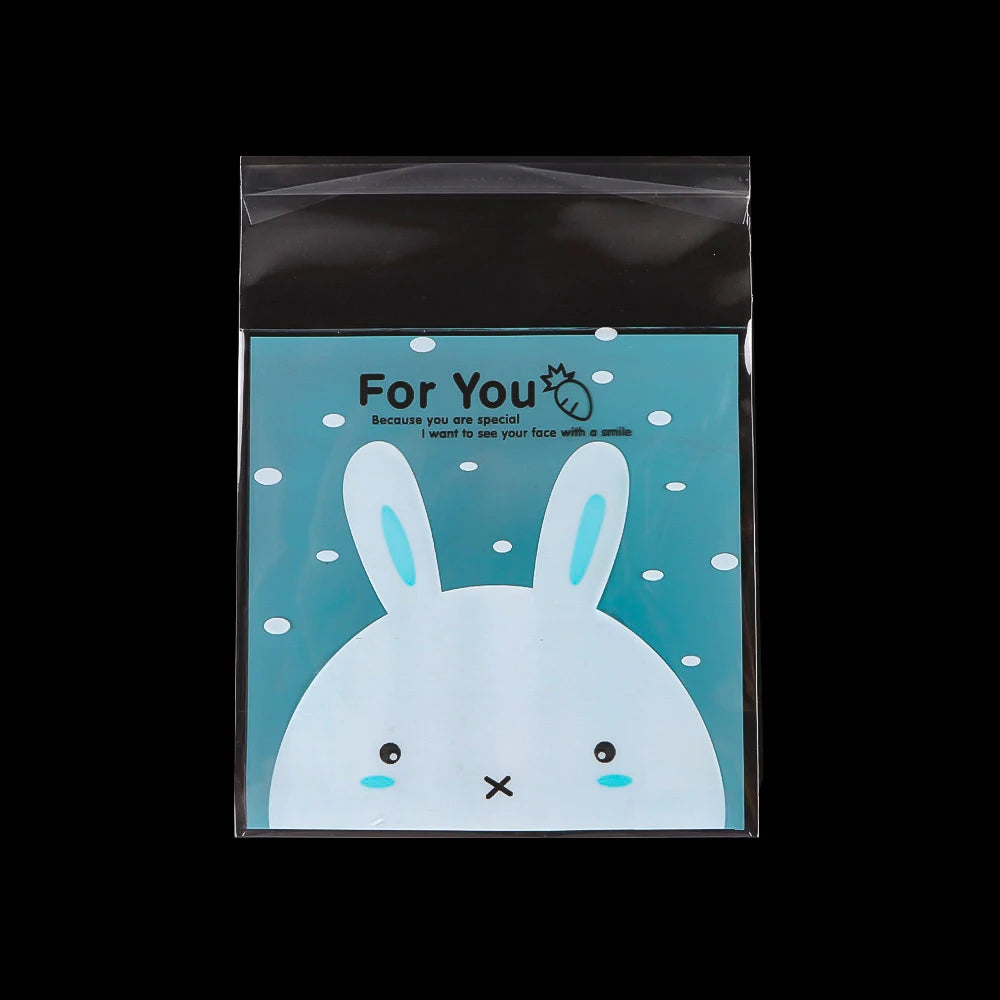 50/100 pcs 10x13cm Opp Self-Stick Transparent Packing Bear Owl Cookie Candy Wedding Birthday Christmas Party Gift Bag Wholesale