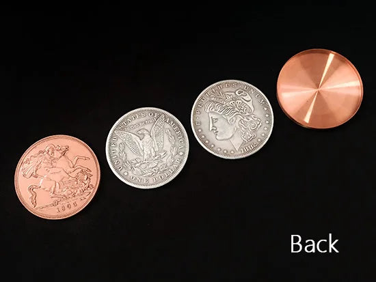 Sun and Moon Coin Set Magic Tricks Coin transposition Vanish Magia Magician Accessory Close Up Illusions Prop Gimmick Mentalism