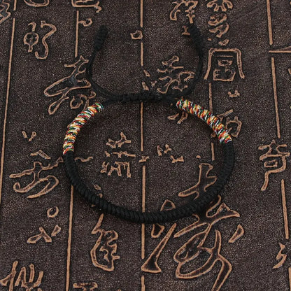 Tibetan Buddhist Bracelet Unisex Handmade Braided King Kong Knot Colorful String Bracelets for Women Men Lovers Lucky Jewelry