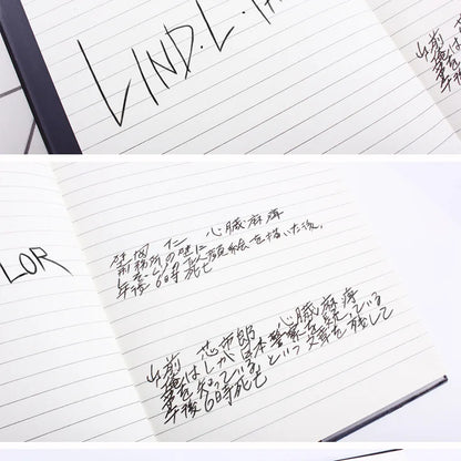 A5 Anime Death Note Notebook Set Leather Journal and Necklace Feather Pen Animation Art Writing Journal Death Note Notepad