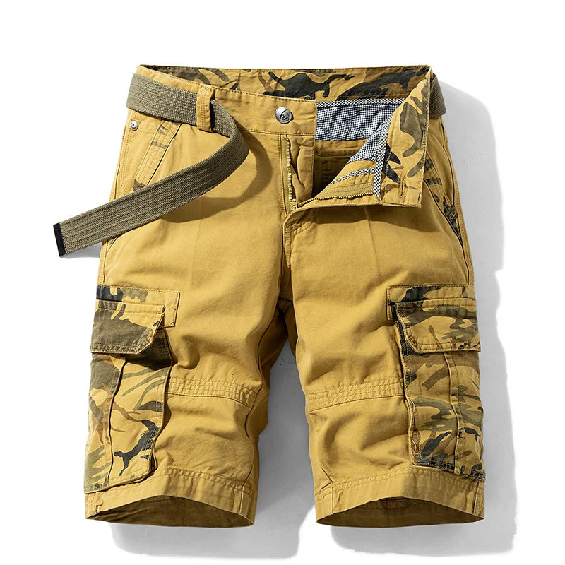 2026 Summer New Camouflage Tactical Cargo Shorts Men Khaki Jogger Military Cargo Shorts Men Cotton Casual Loose Men Shorts