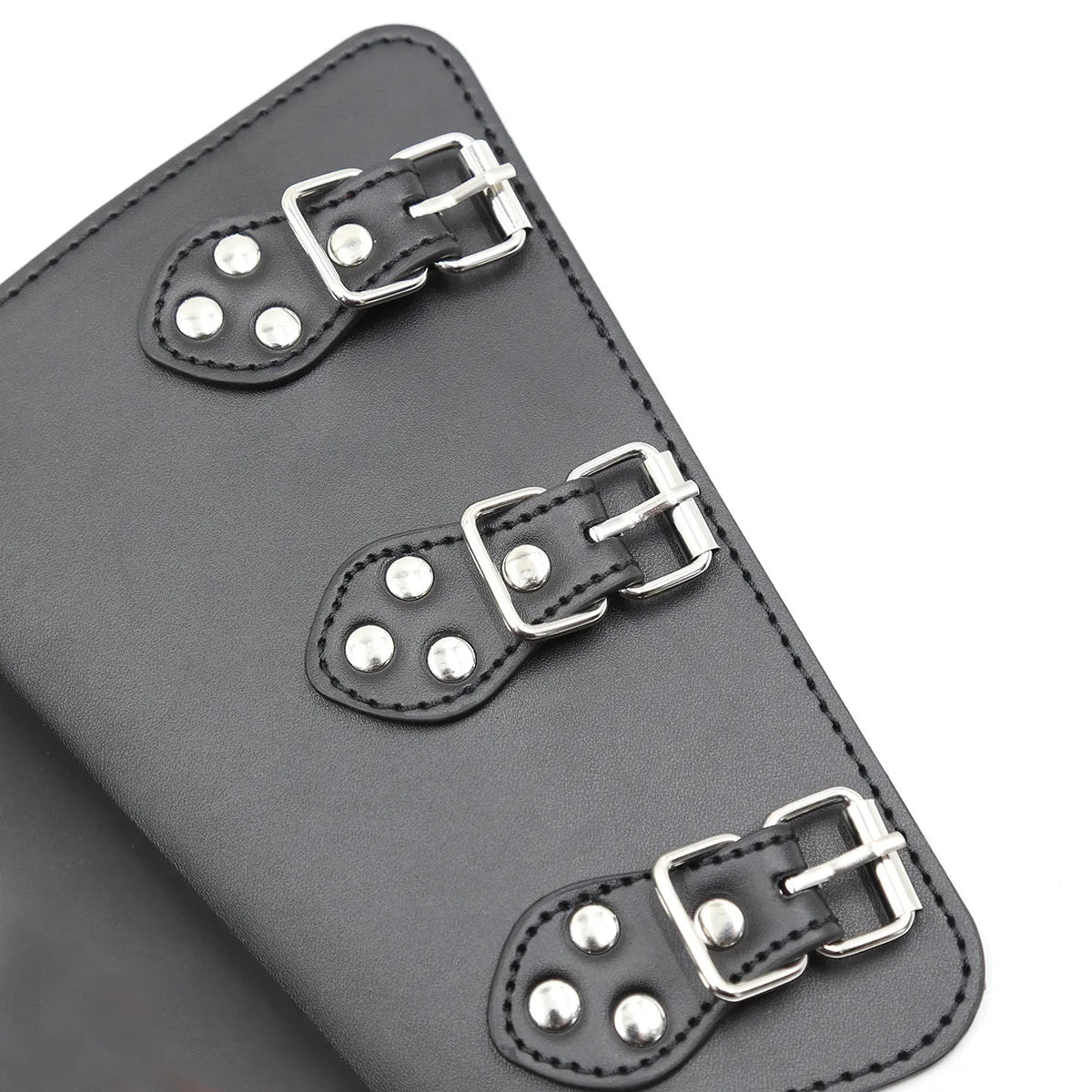 PU Leather Double Wrist Arm Binder Wristband Cuffs String Steampunk Bracers Cosplay Props BDSM Bondage Adult Game Sex Toys