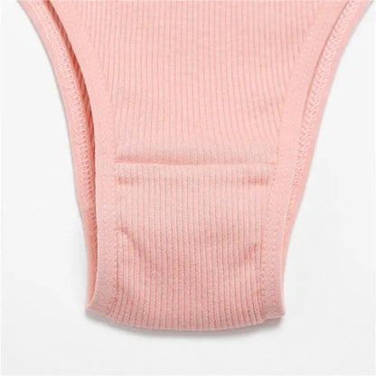 5PCS/Set Cotton Lingerie Panties Sexy Underwear Women Briefs Tangas Female Underpants Pantys Thong Panties Bikini Solid 13 Color