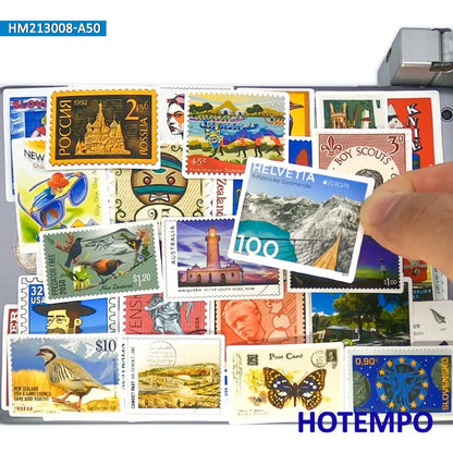 50pcs Mix National City Cultural Symbol Stamp Art Stickers for Kids Toys Phone Laptop Guitar Luggage Skateboard Bike Car Sticker