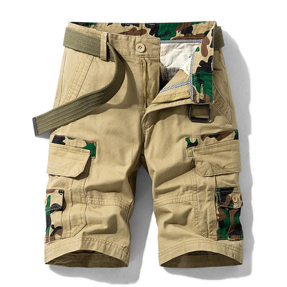 2026 Summer New Camouflage Tactical Cargo Shorts Men Khaki Jogger Military Cargo Shorts Men Cotton Casual Loose Men Shorts