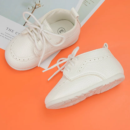Baby Retro Leather Shoes Boy Girl Shoes Toddler Rubber Sole Anti-slip First Walkers Newborn Infant Moccasins Baby Crib Shoes