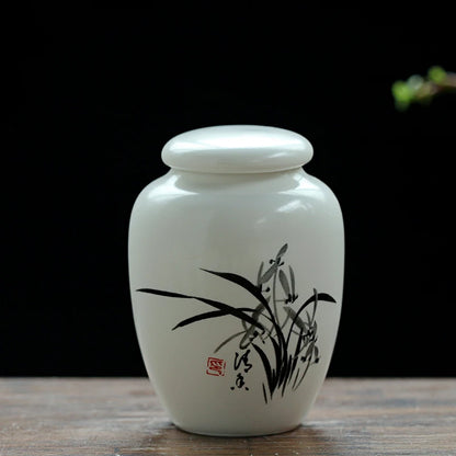 Mini White Ceramic Pet Ashes Urn Cremation Ash Holder Small Animal Pet Parrot Bird Funeral Memorial Casket Burial Urns Gift