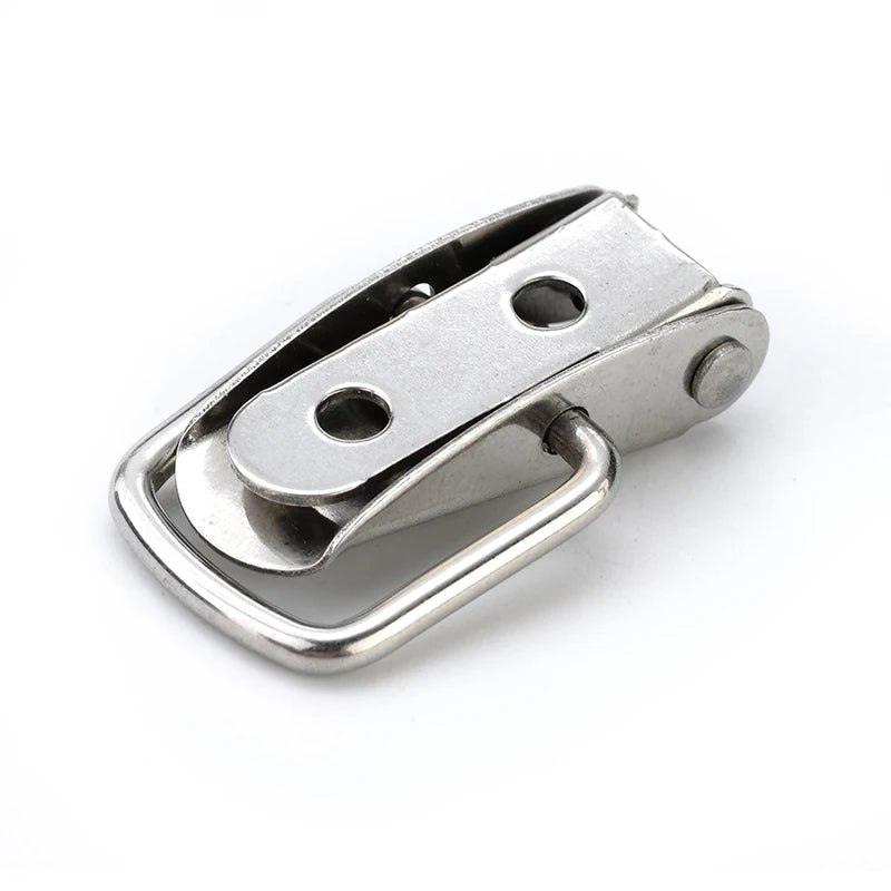 KAK Cabinet Boxes Spring Loaded Latch Catch Toggle Hasp Mild Steel Hasp For Sliding Door Simple Window Hardware Tool Box Lock