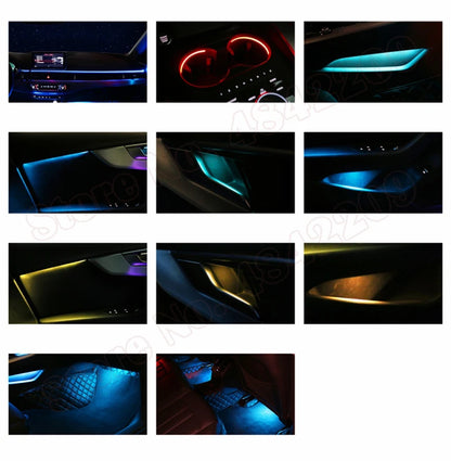 LED For Audi A4 S4 A5 S5 B9 2016-2023 Center Console Dashboard Ambient Light Strip Decorative Cover Lift Tweeter Speaker Lamp