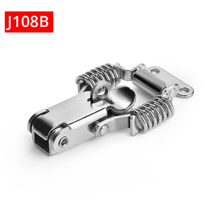 KAK Cabinet Boxes Spring Loaded Latch Catch Toggle Hasp Mild Steel Hasp For Sliding Door Simple Window Hardware Tool Box Lock