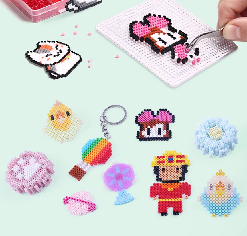 2000PCs/5MM Iron Beads Pixel Puzzle Iron Beads Mix Colors for Kids Hama Beads Perler Beads Diy High Quality Handmade Gift Toy